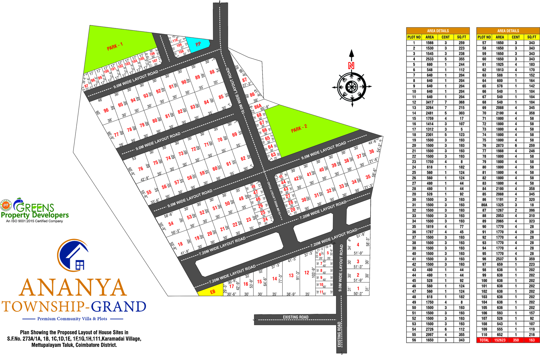 Ananya Township Grand Site Map